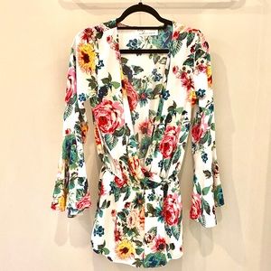 Vintage Havana long sleeve Floral Romper Jumpsuit